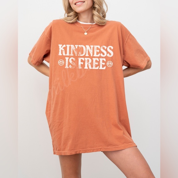 Comfort Colors Kindness Is Free Distressed Shirt - Picture 6 of 13